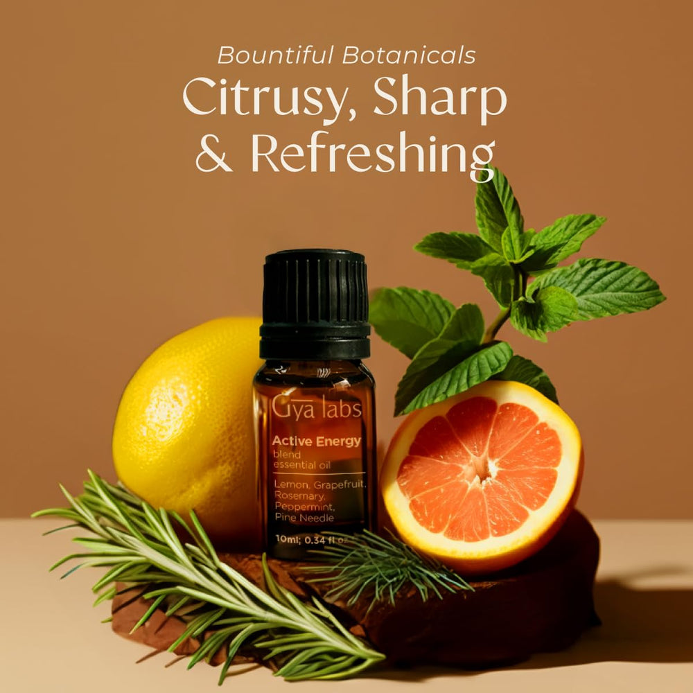Active Energy blend notes: peppermint, rosemary, lemon and grapefruit