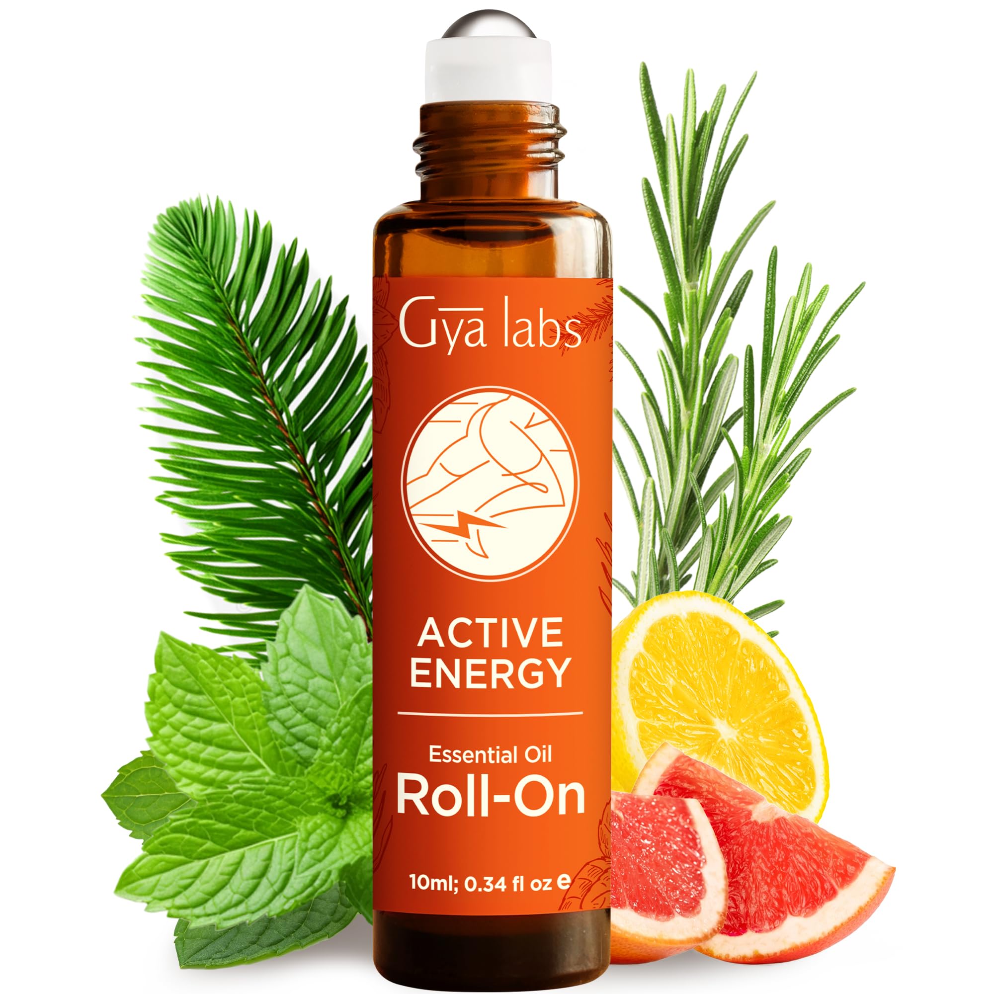 Gya Labs Active Energy Roll On bottle and label