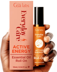 Gya Labs Active Energy Roll On packaging highlights portable vitality for on-the-go refreshment