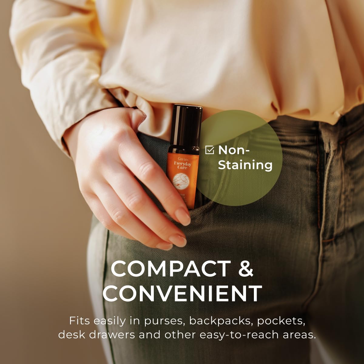 Gya Labs Active Energy Roll On travel size offers compact vitality on the move