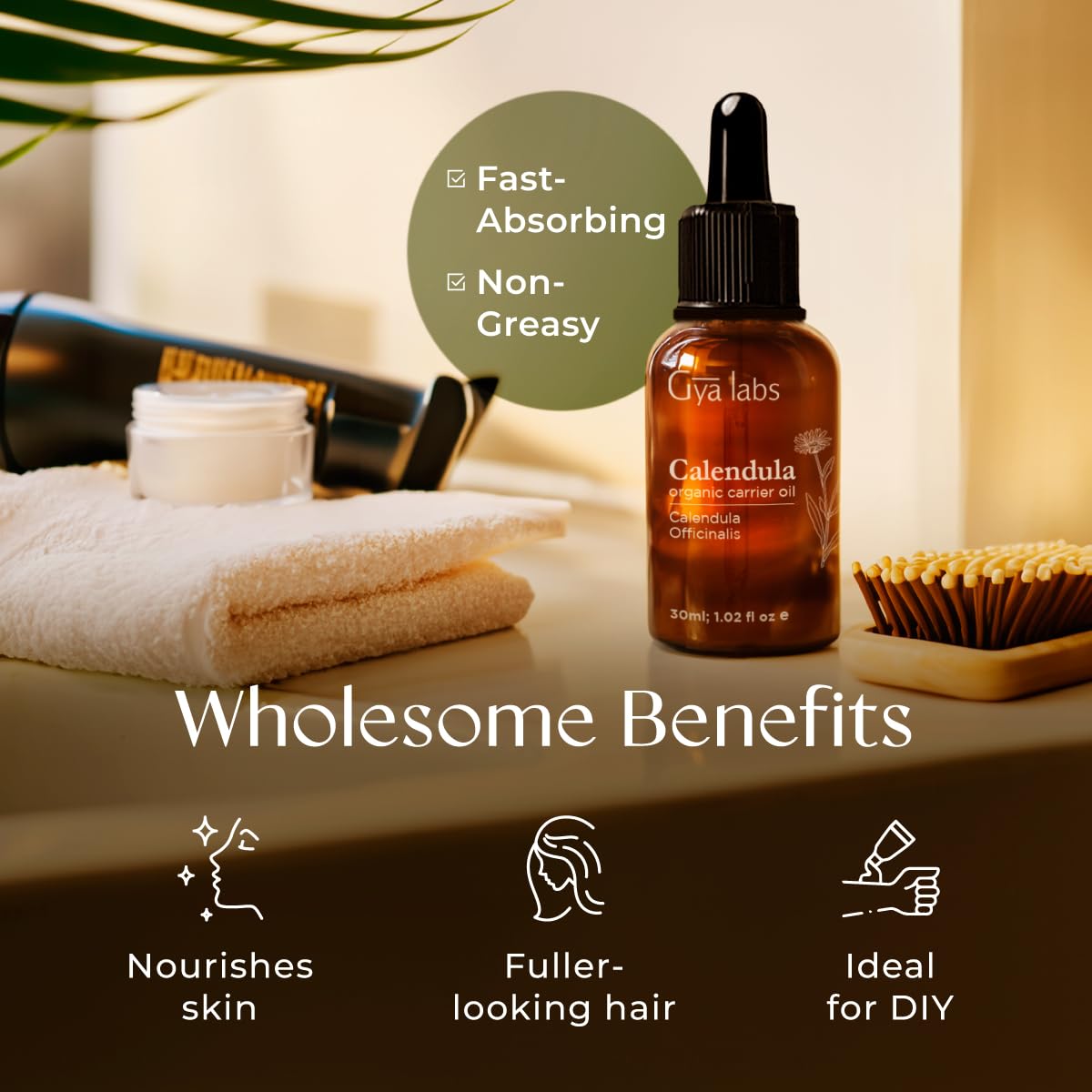 DIY skincare base with calendula oil
