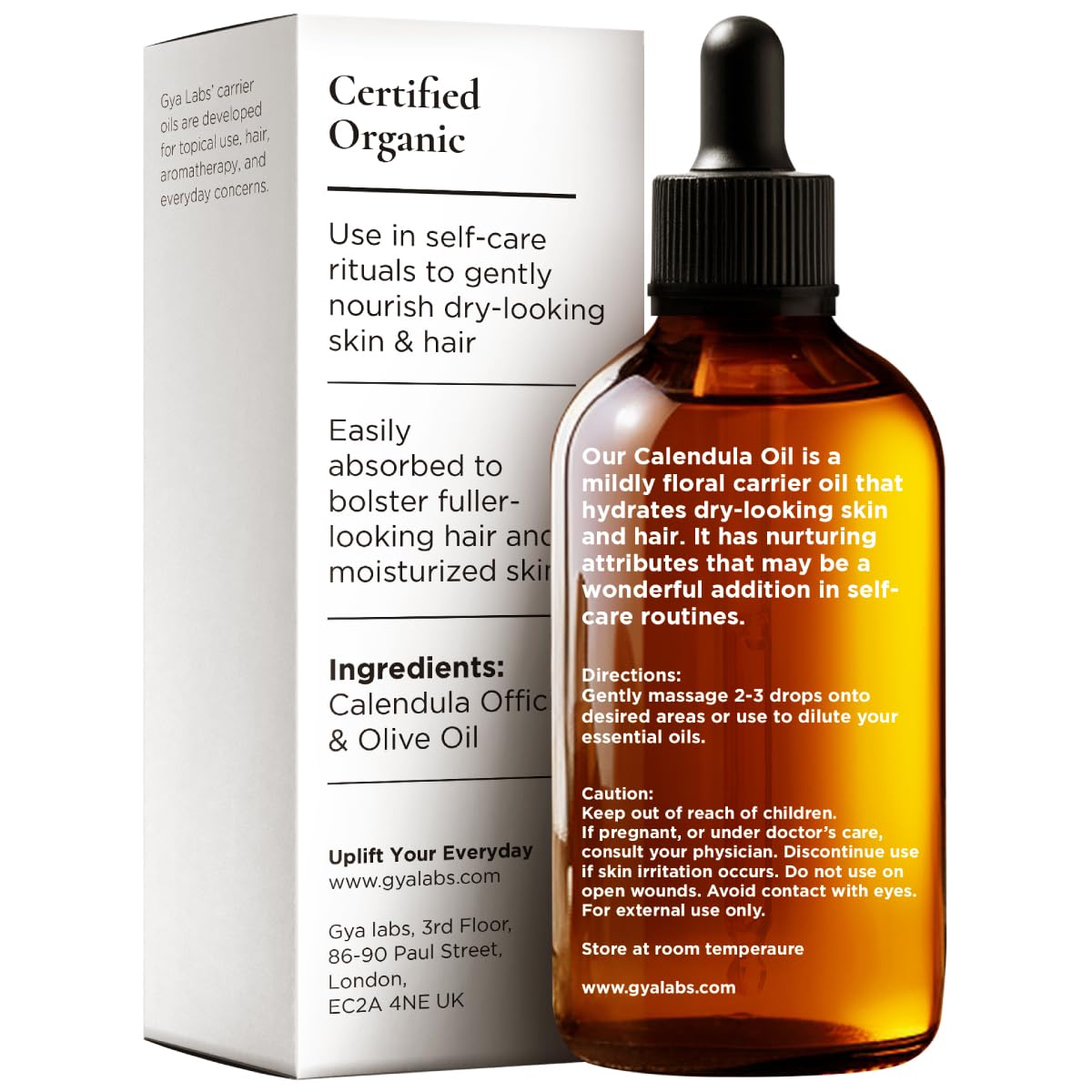 Calendula oil soothing for skin and face