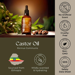 Castor oil blended with rosemary essential oil for blends