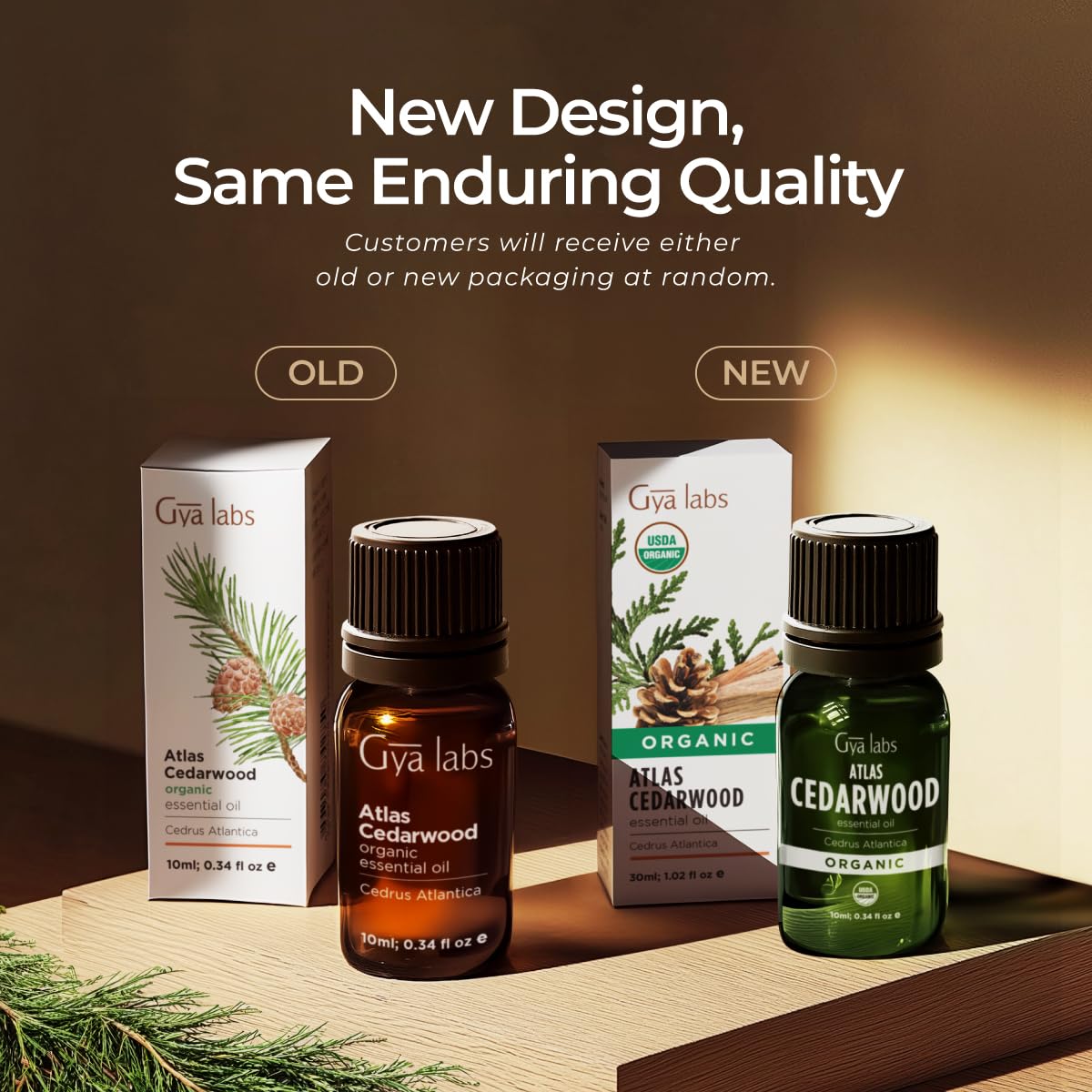 Safety COA label and packaging for Gya Labs cedarwood oil