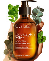 Gya Labs Eucalyptus Mint Massage Oil bottle 6.76 oz