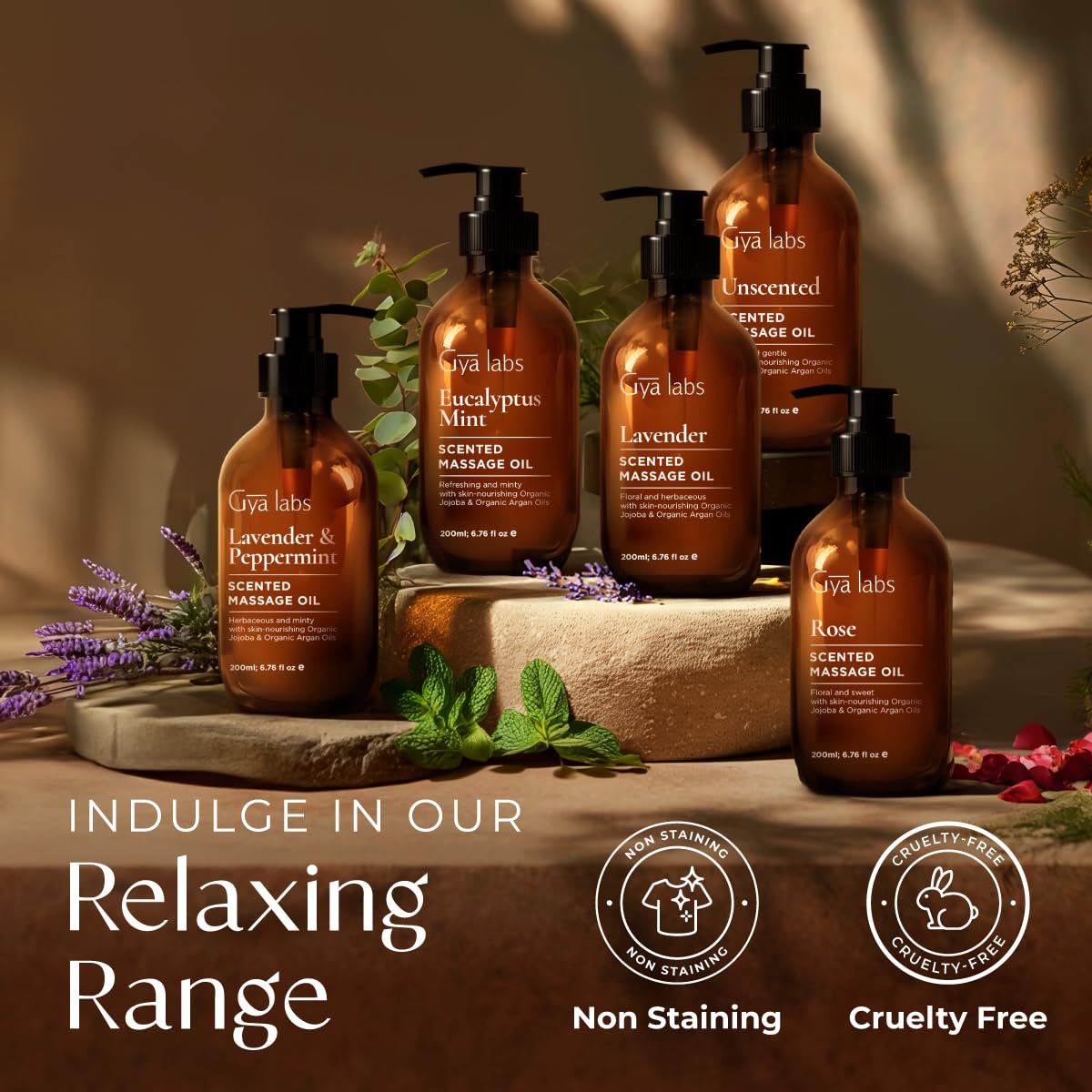 Gya Labs Eucalyptus Mint Massage Oil packaging