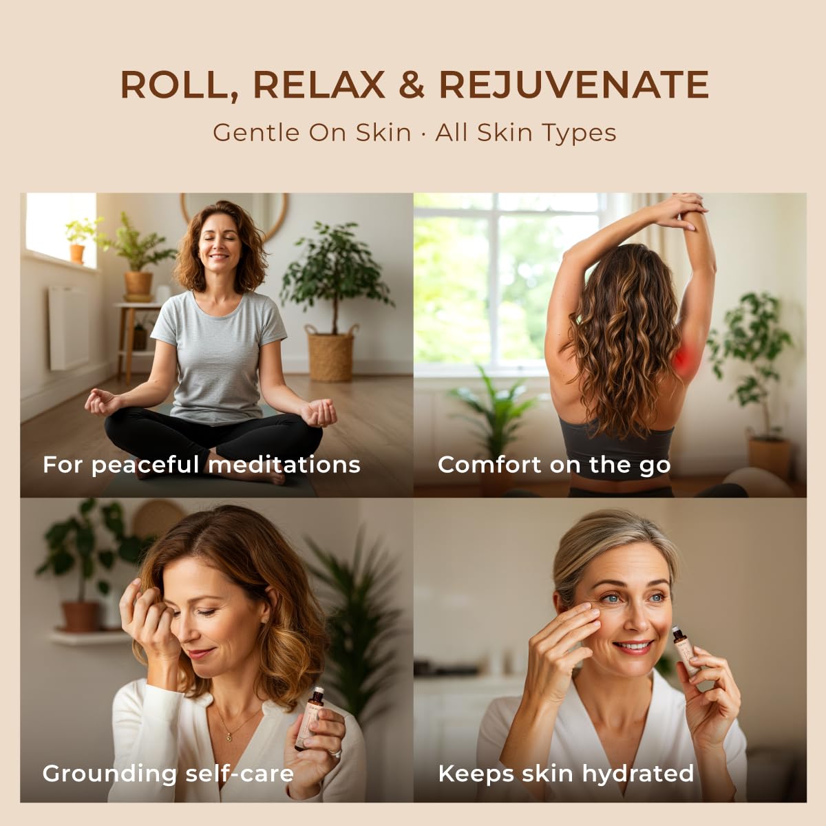 On-the-go calming roll-on applicator