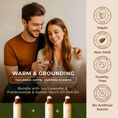 Using frankincense roll-on on wrists and temples