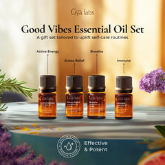 Eight essential oils from Gya Labs Good Vibes set