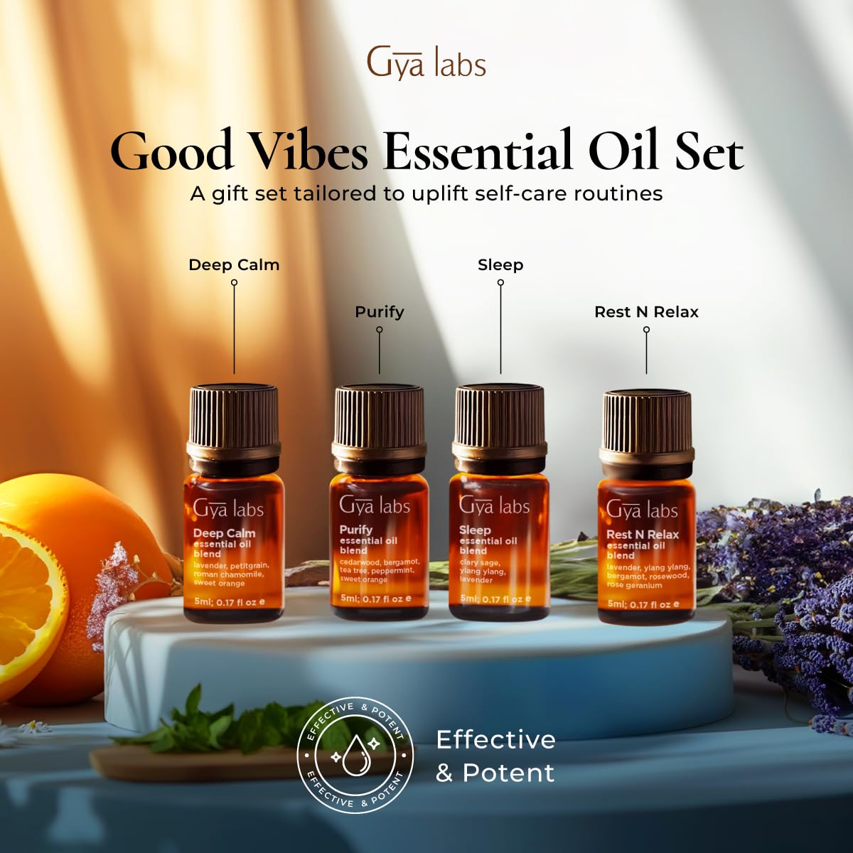 Good Vibes set packaging and bottle labels