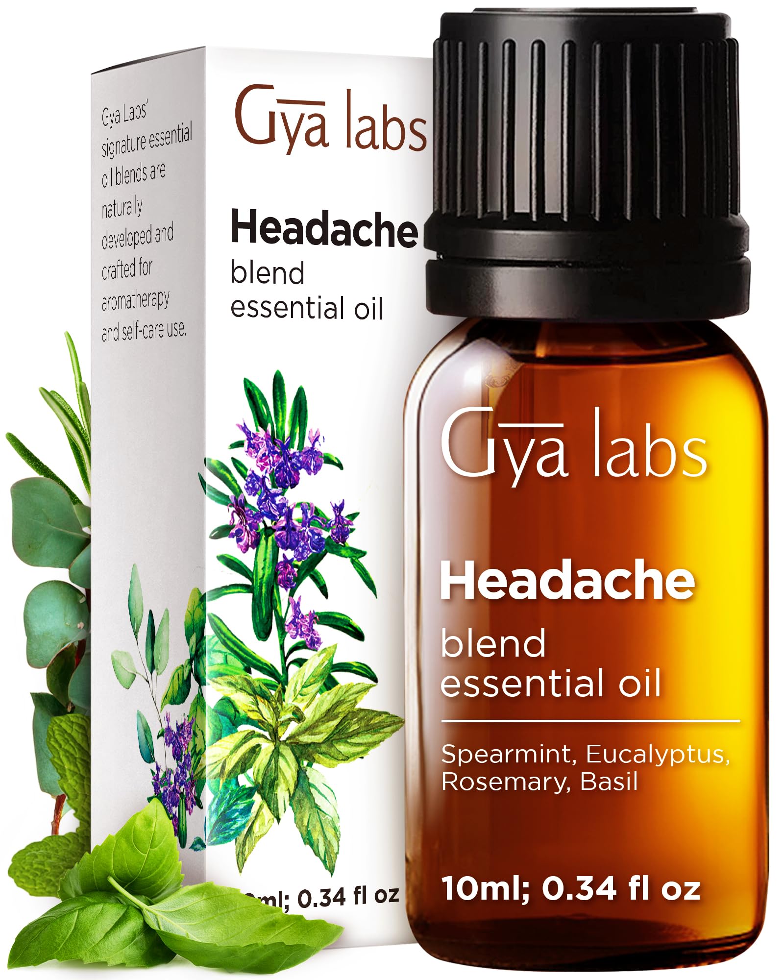 Bottle of Gya Labs Headache Essential Oil Blend