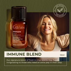 Diffuser with Immune Essential Oil Blend releasing uplifting aroma