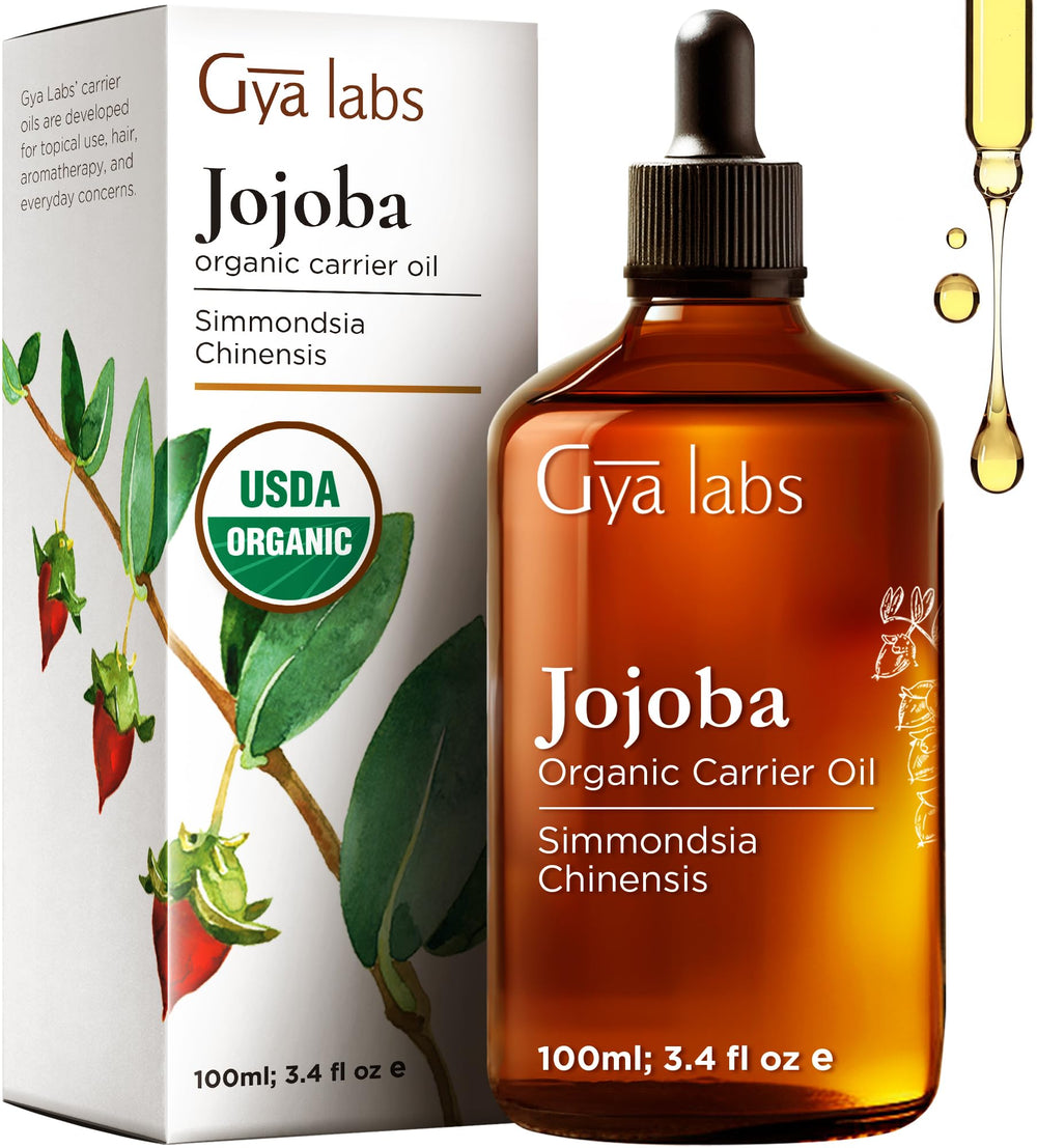Gya Labs Jojoba Carrier Oil 3.4 fl oz bottle – front view