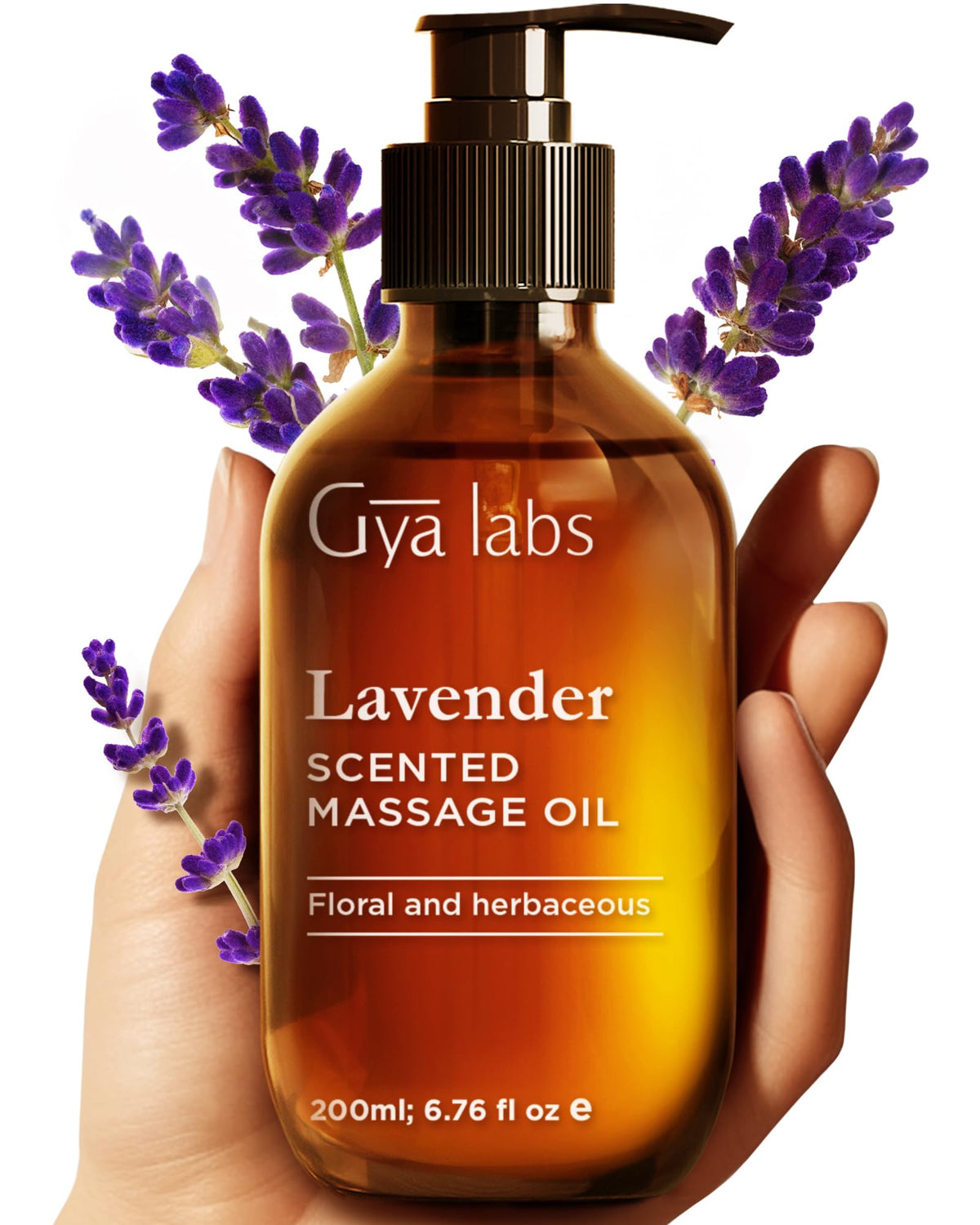 Gya Labs Lavender Massage Oil bottle – 6.76 fl oz