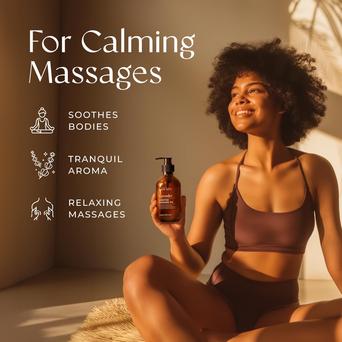 Box packaging of Gya Labs Lavender Massage Oil