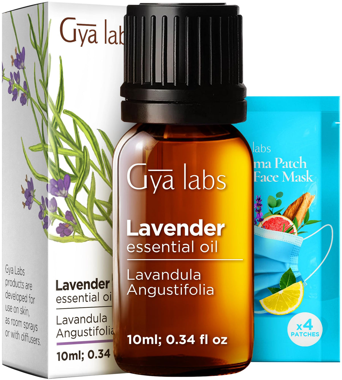 Gya Labs Lavender Essential Oil bottle, 0.34 fl oz