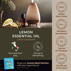 COA and packaging for Gya Labs lemon oil