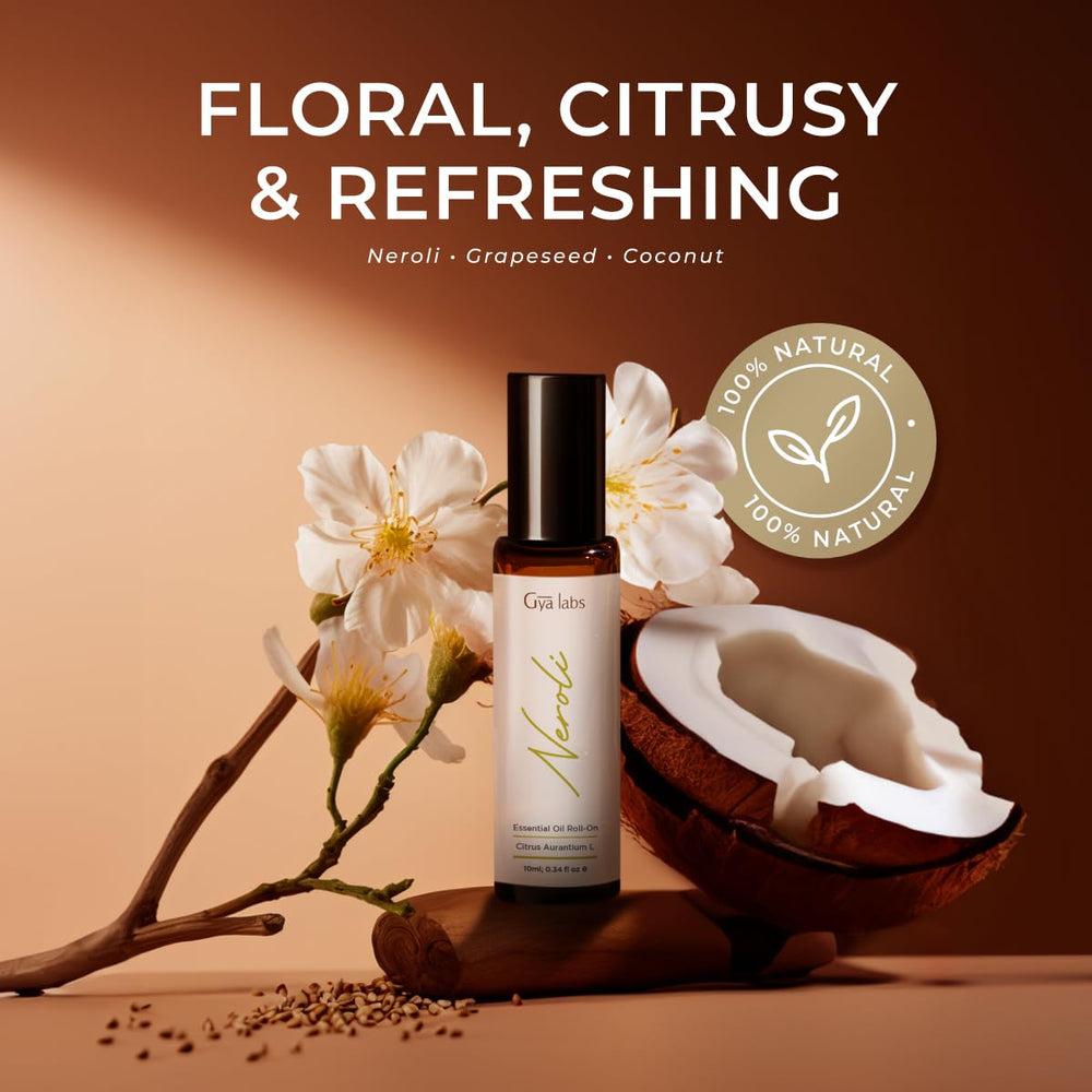 Travel-size Neroli Essential Oil Roll-On in its compact bottle