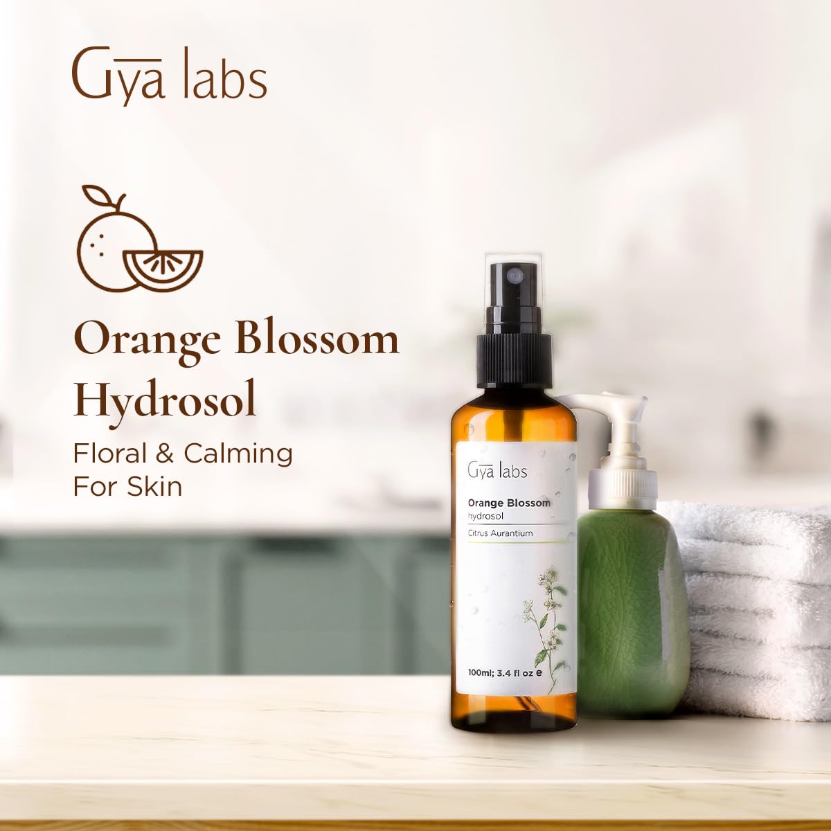 Hair refresher spray using neroli orange blossom water