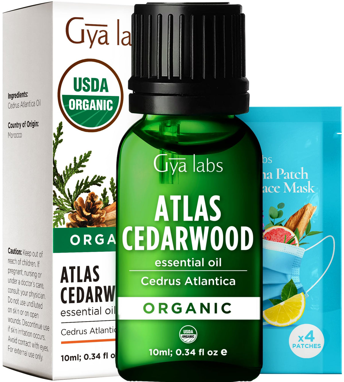 Gya Labs Organic Cedarwood Oil bottle 0.34 oz