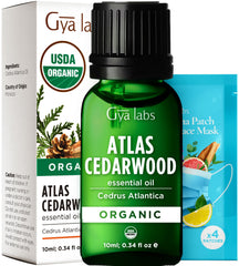 Gya Labs Organic Cedarwood Oil bottle 0.34 oz