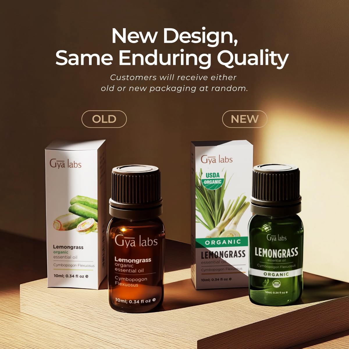 Premium packaging for Gya Labs lemongrass essential oil