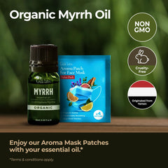 Label of Gya Labs Organic Myrrh Essential Oil 0.34 fl oz