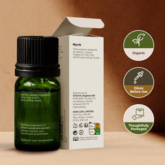 Carrier oil with Myrrh essential oil for skin massage