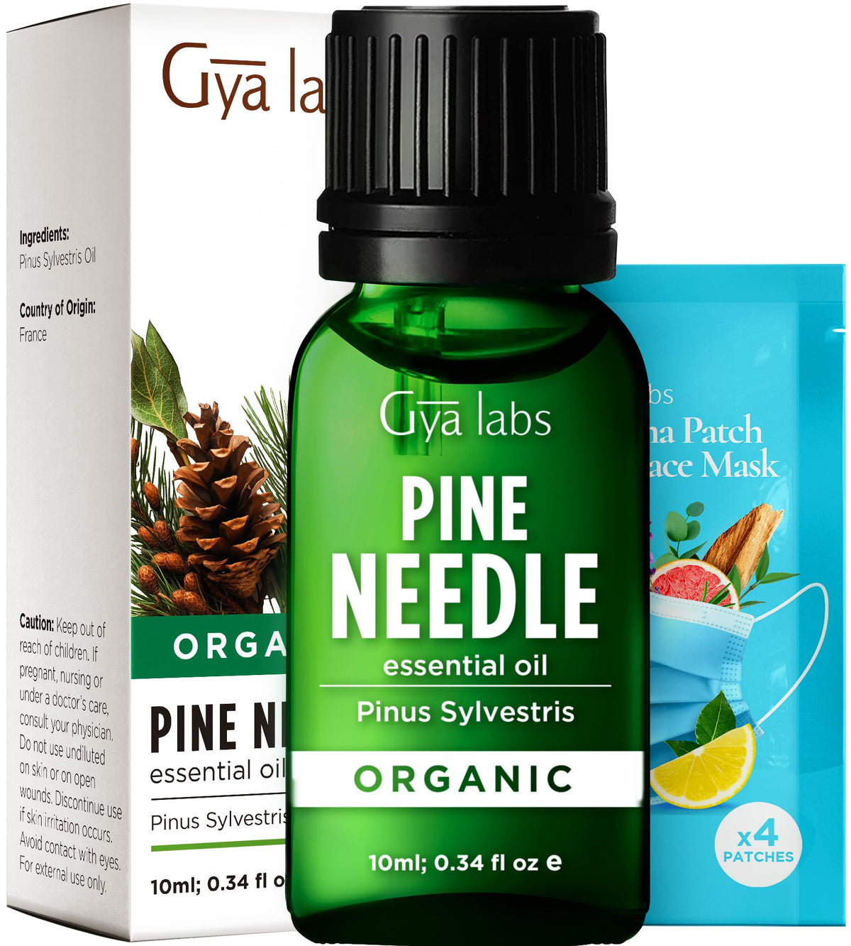 Gya Labs Organic Pine Needle Essential Oil bottle 0.34 oz