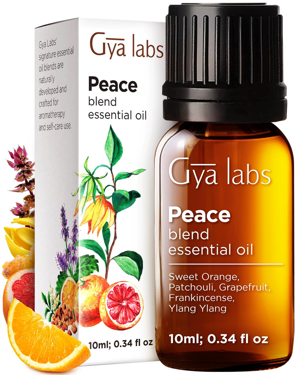Peace essential oil blend bottle in diffuser setup