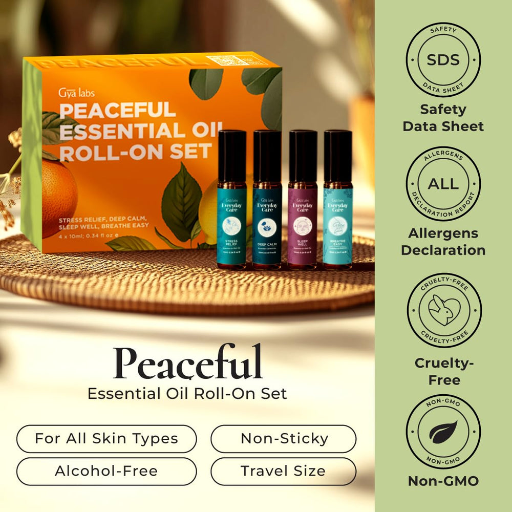 Gift-ready Peaceful Roll-On Set suitable for women and men