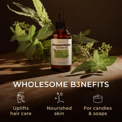Gya Labs Peppermint Essential Oil DIY candle making adds minty scent.