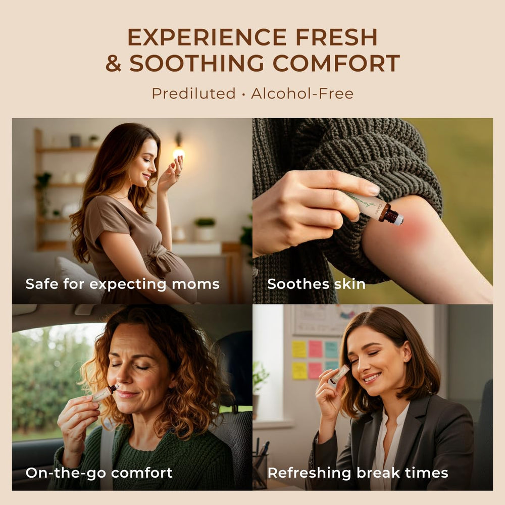 Close-up of Peppermint Roll-On applicator