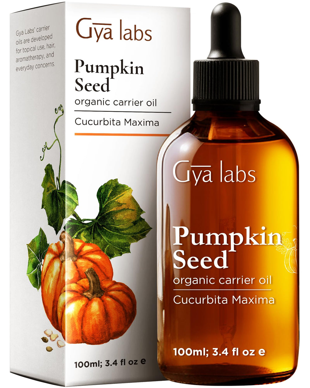 Gya Labs Pumpkin Seed Carrier Oil bottle 3.4 oz