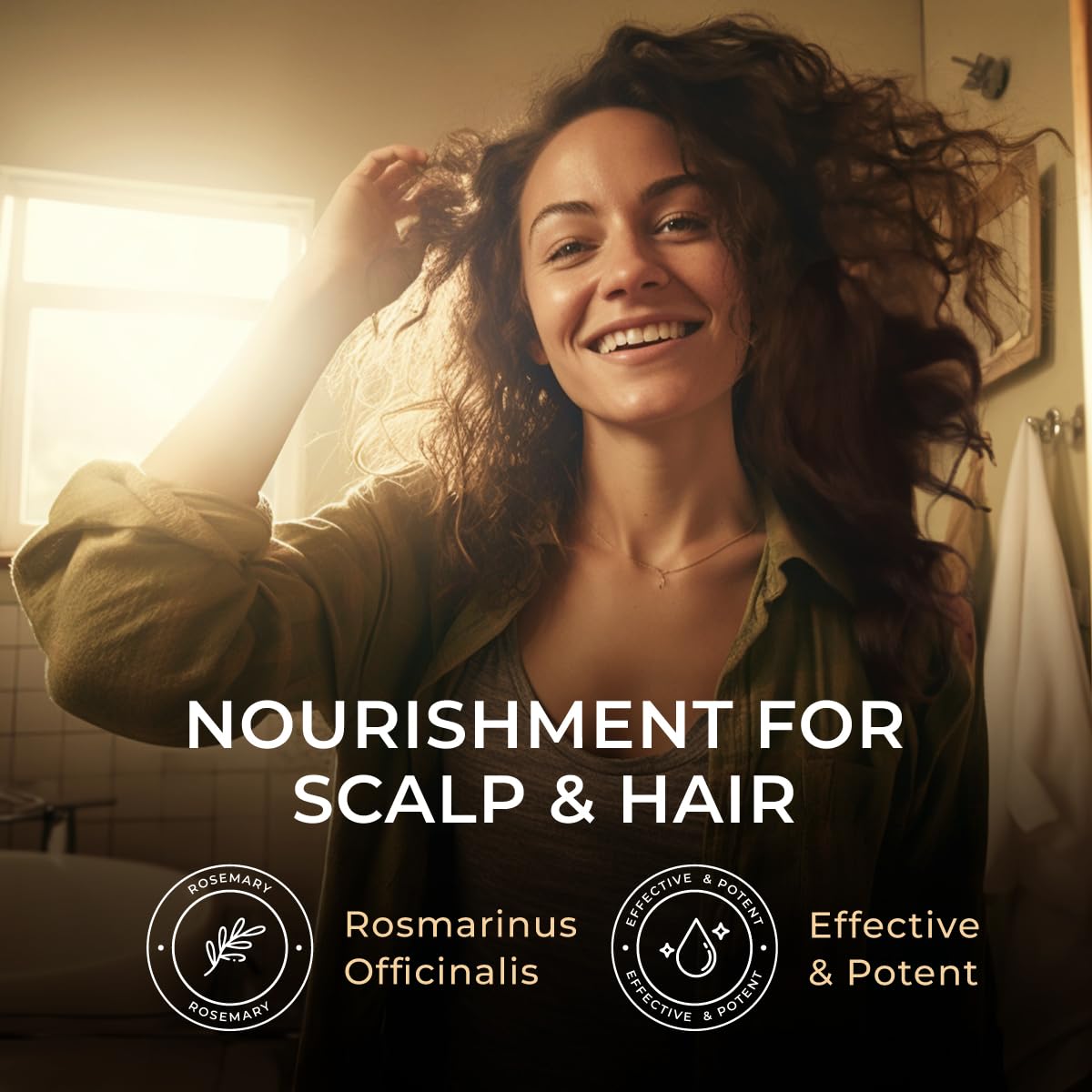 Gya Labs rosemary oil used for hair care routine and scalp massage