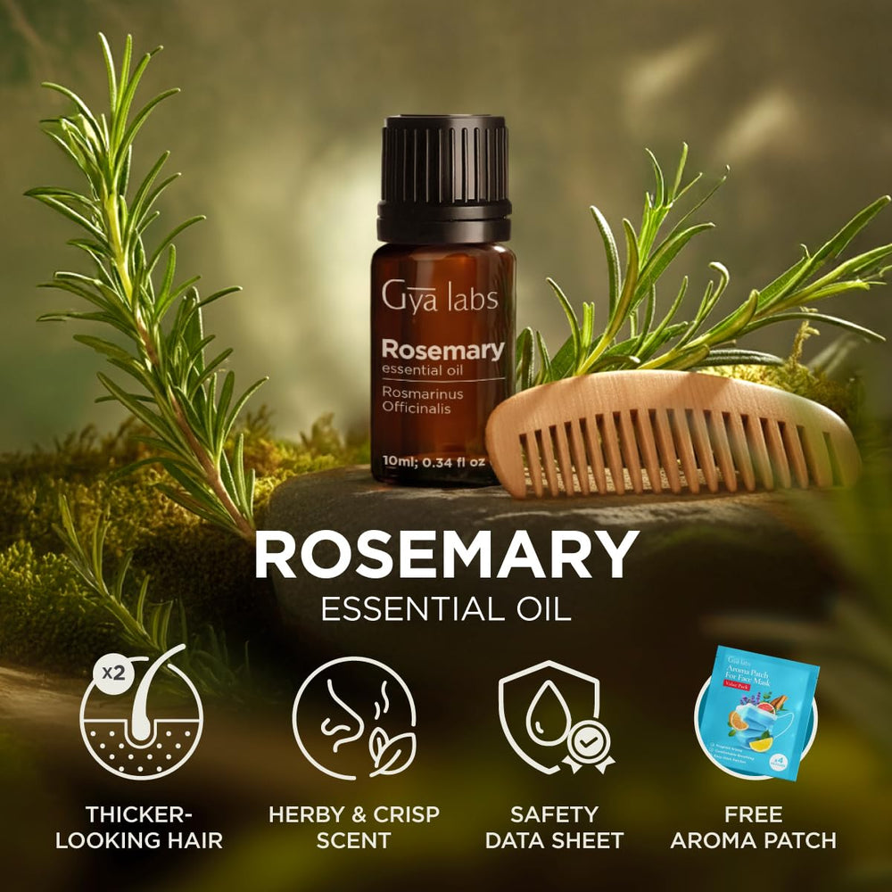 Packaging and bottle of Gya Labs Rosemary Oil