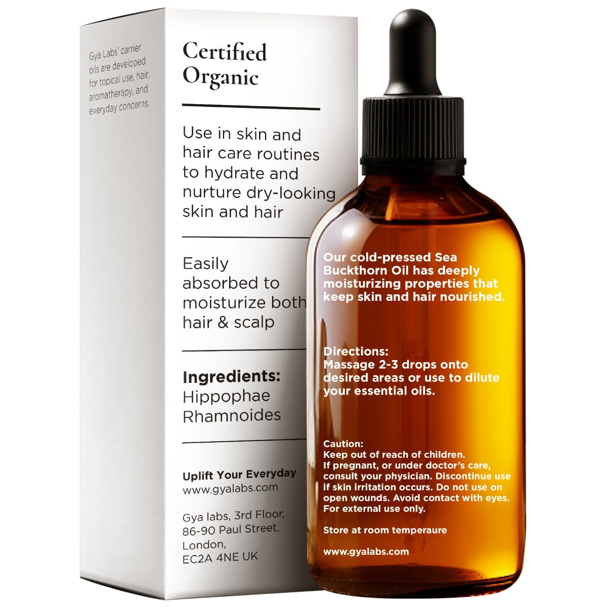 Sea buckthorn oil on the face for moisture and soothing