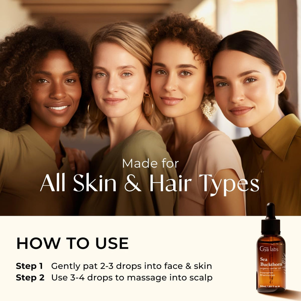 Sea buckthorn oil for hair hydration and scalp care