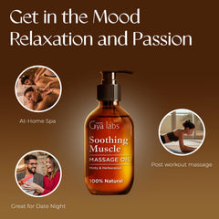 Product packaging and outer box of Gya Labs Soothing Massage Oil