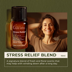 Close-up of Ylang Ylang, Rose Geranium, Sweet Orange, and Lemongrass oils
