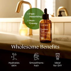 Sunflower oil blends with essential oils