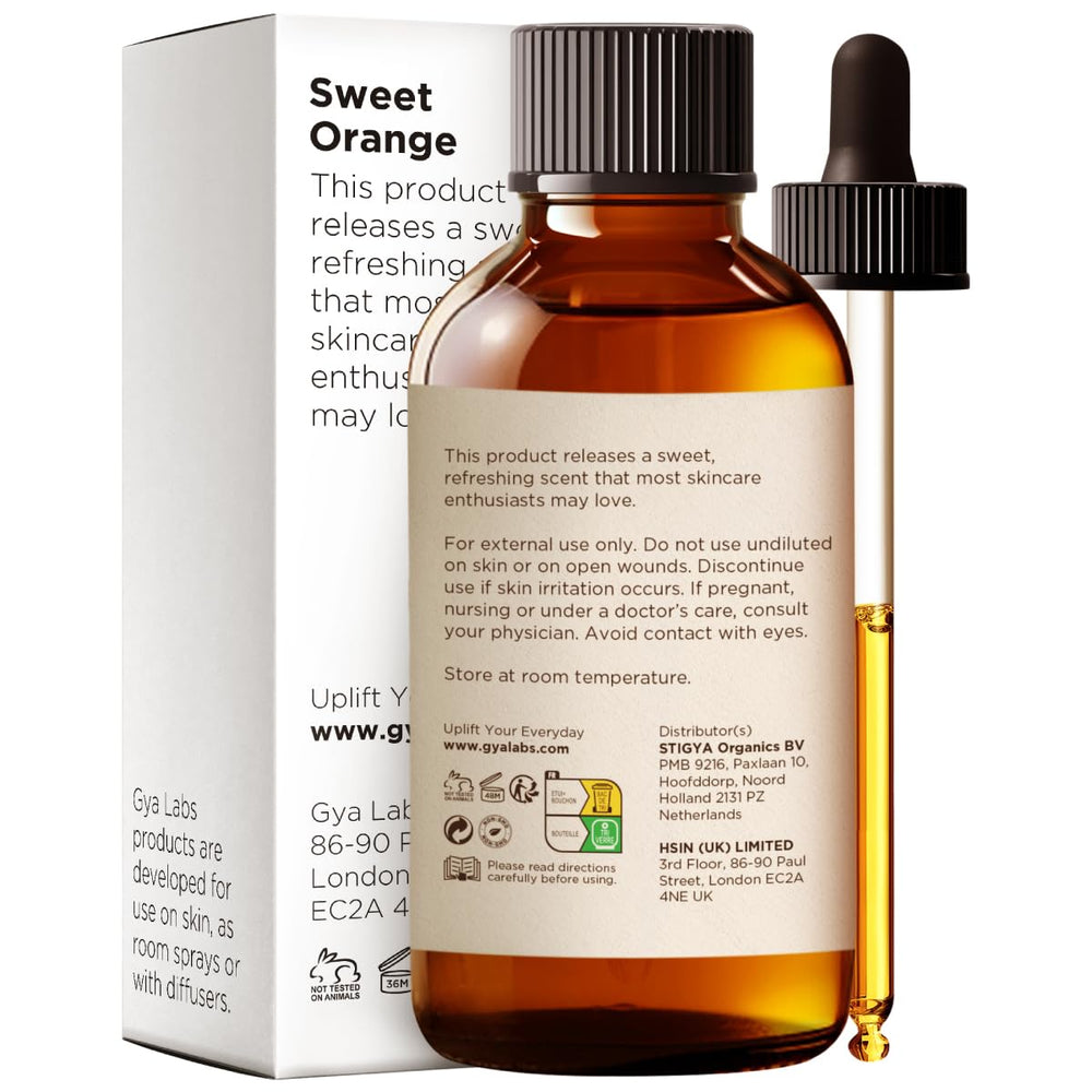 Gya Labs Orange Essential Oil skin-care application showing gentle dilution for nourishing routine.