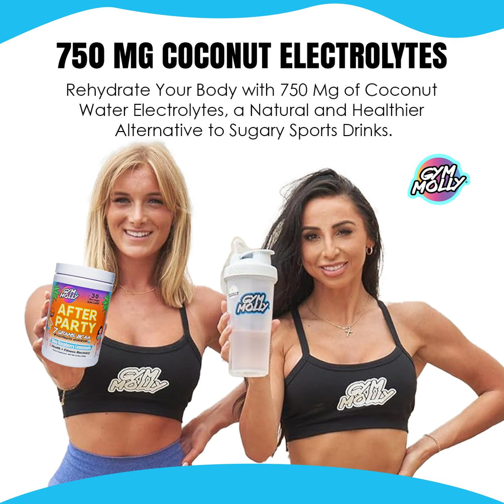 Serving scoop of Gym Molly After Party blue raspberry powder