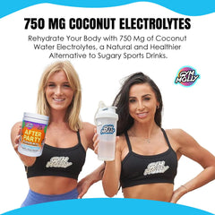 Serving scoop of Gym Molly After Party blue raspberry powder