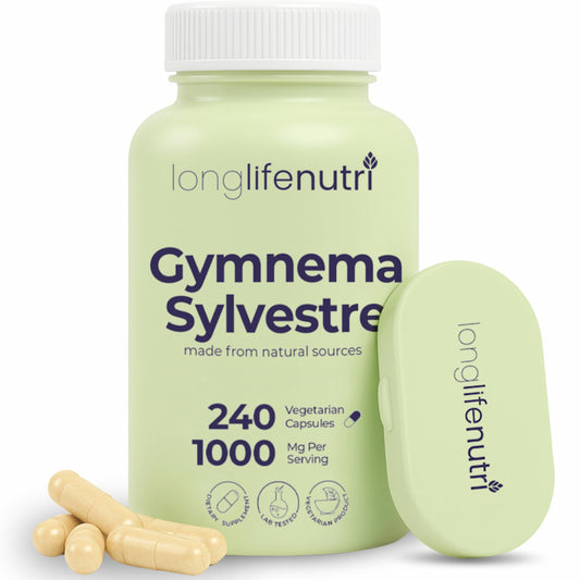 LongLifeNutri Gymnema Sylvestre 1000mg bottle front view
