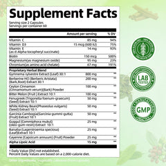 Extra vitamins and minerals such as chromium and magnesium