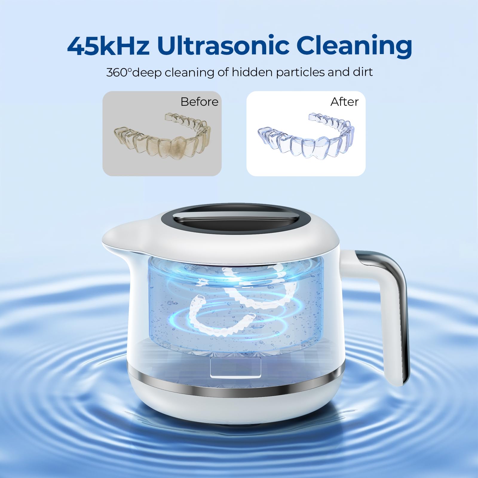 LED UV cleaning light activated for deep cleaning