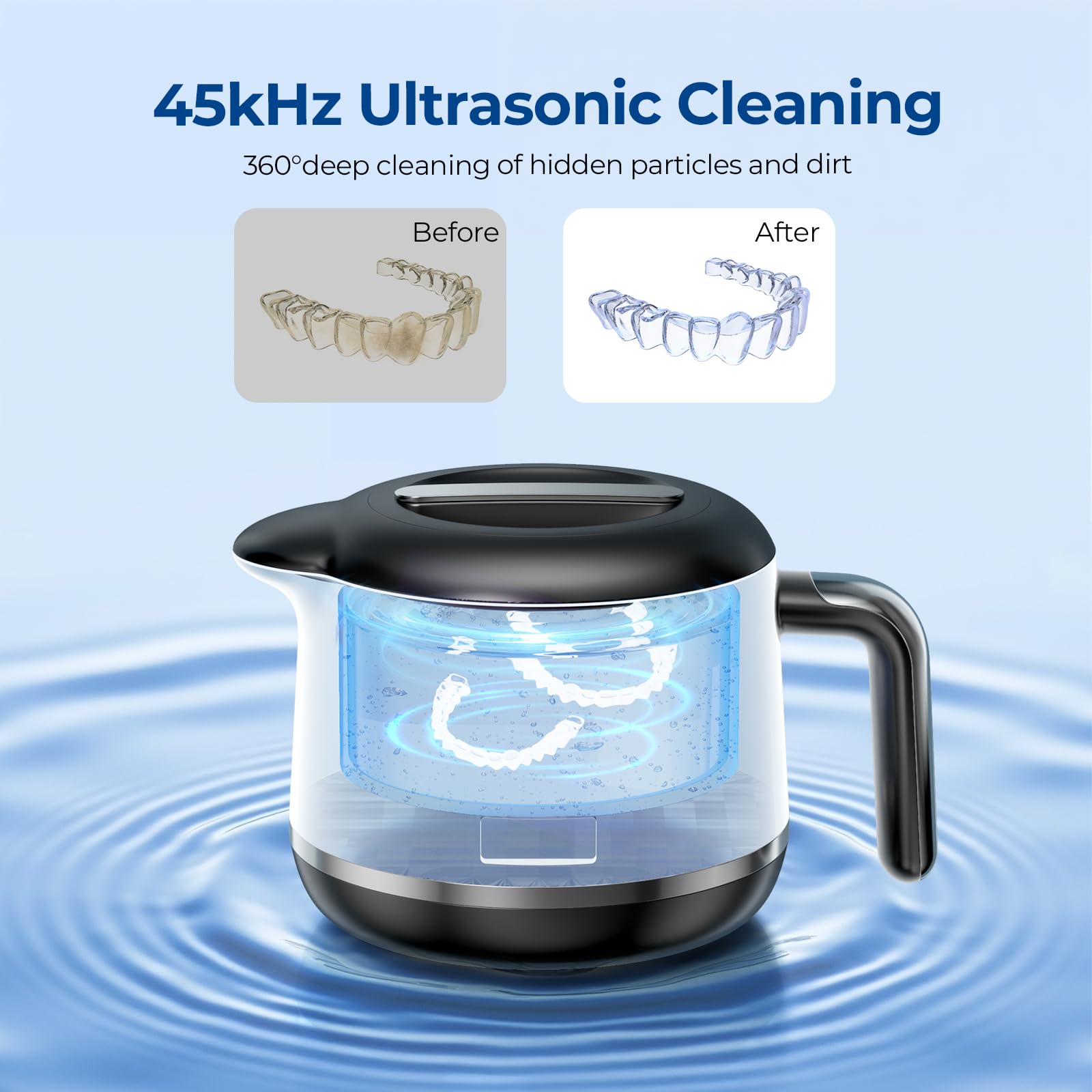 360-degree UV lights inside the cleaner