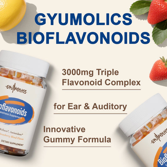Close-up of Hesperidin and Quercetin as bioflavonoid components