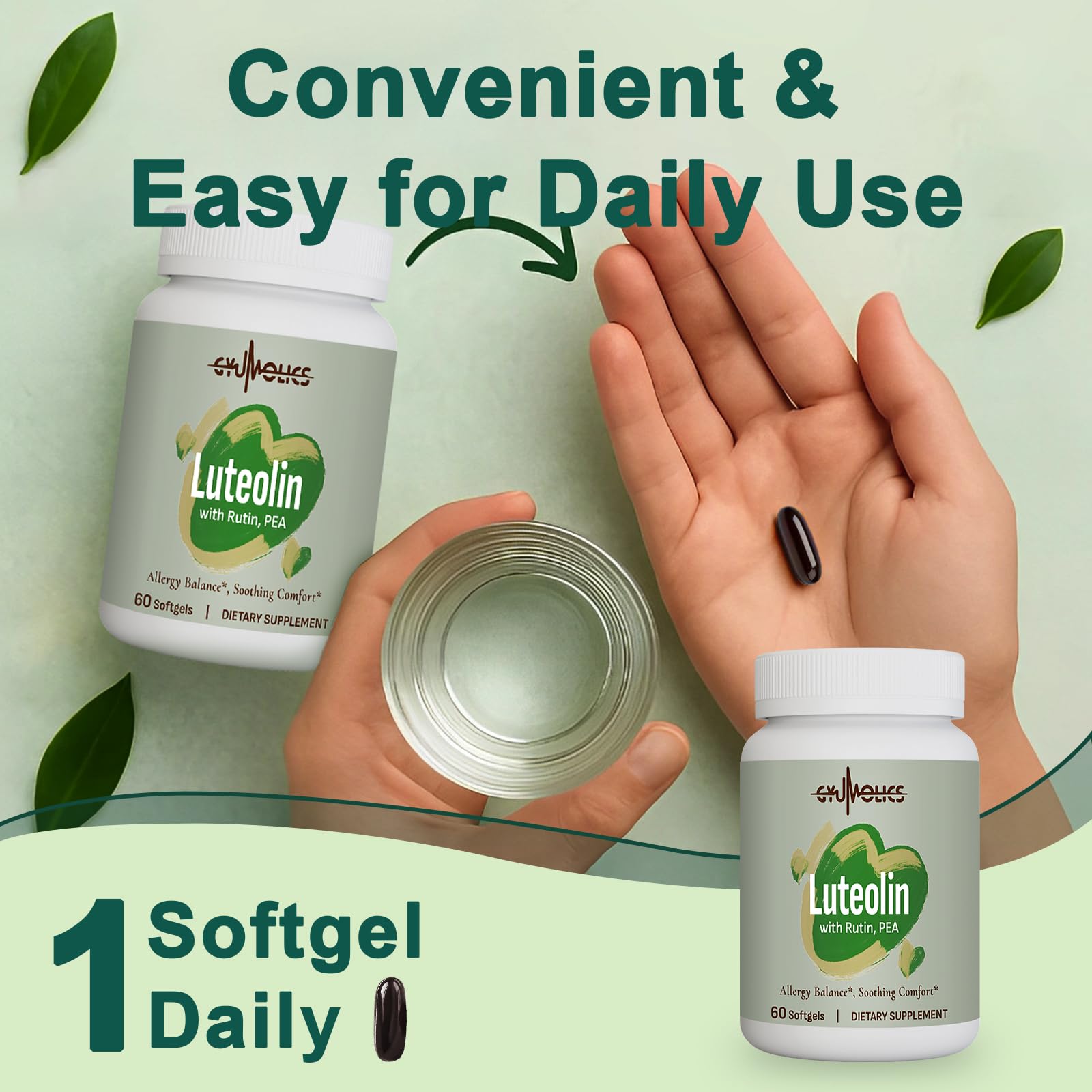 60 softgels per bottle of Gyumolics Luteolin